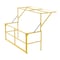 Vestil OSHA Compliant Mezzanine Safety Double Wide Gate - Yellow Powder Coat MEZZ-200-DW - alternate 2